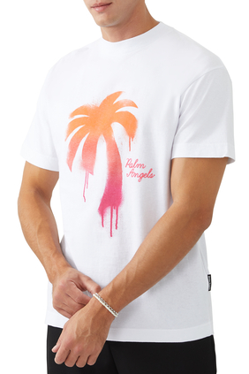 Large Sprayed Palm Tree T-Shirt